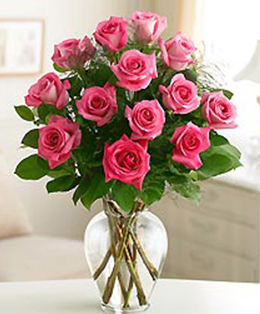 A Dozen Pink Roses